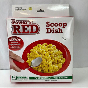 Power of Red Scoop Dish Bowl (Helpful for People with Alzheimer's and Dementia)